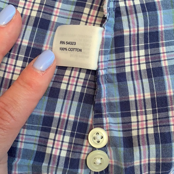 GAP Plaid Button Down Blouse - Picture 9 of 11